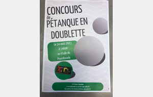 Concours pétanque 